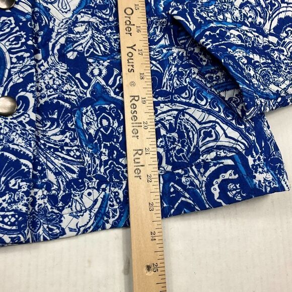 Chicos Quilted Casual Jacket Paisley Snap Button Long Sleeve Pockets 1 Medium - Picture 7 of 11